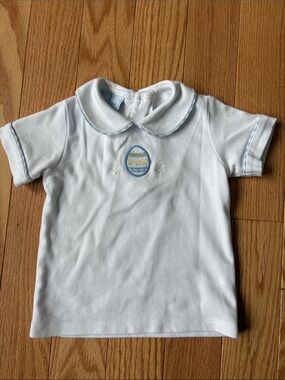 Peter Pan Collar Shirt with Egg Embroidery
